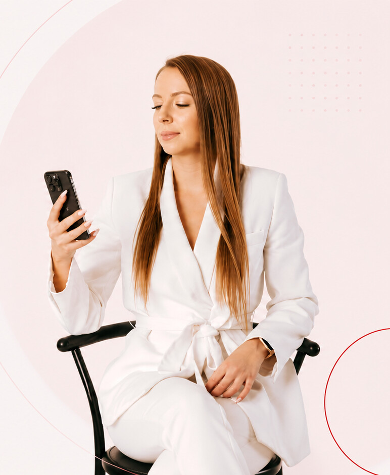 Agnieszka Madejska rozmawia przez telefon