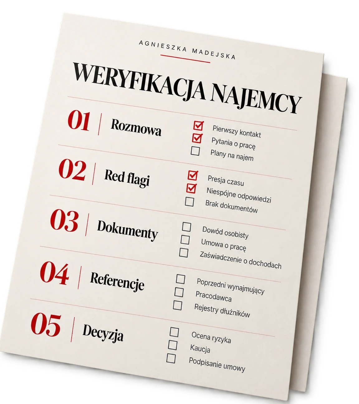 Checklista procesu: Praktyczna weryfikacja najemcy krok po kroku