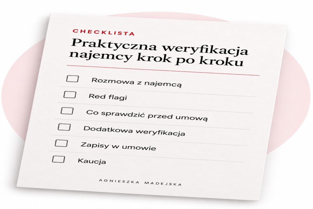 Praktyczna weryfikacja najemcy krok po kroku: przykładowa strona z checklistą