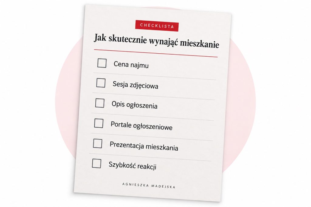 Jak skutecznie wynająć mieszkanie: przykładowa strona z checklistą