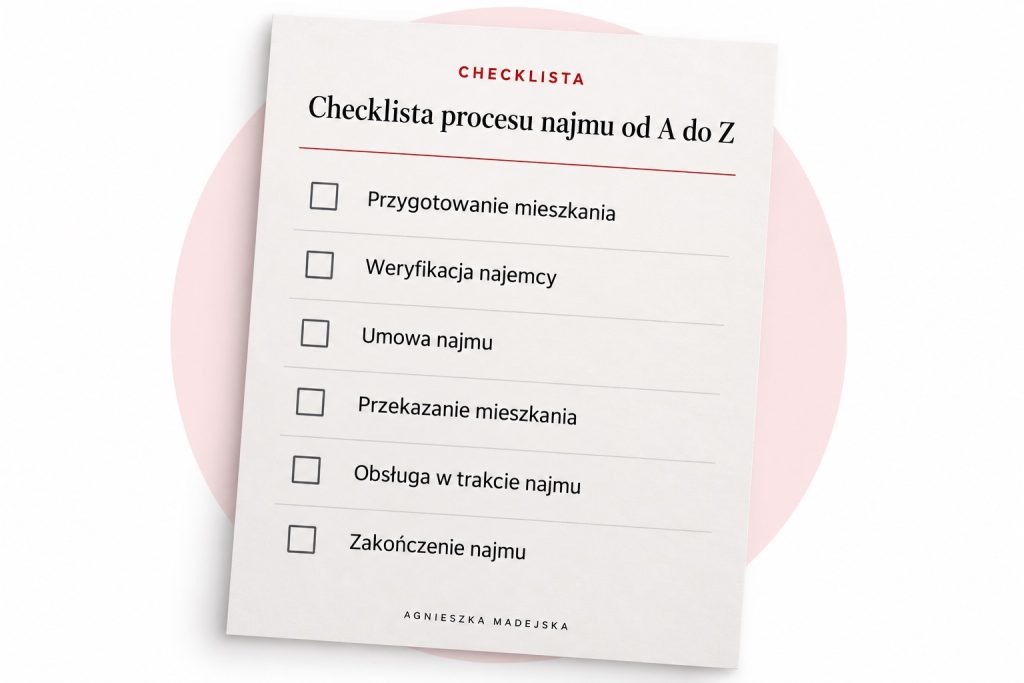 Checklista procesu najmu od A do Z: przykładowa strona z checklistą