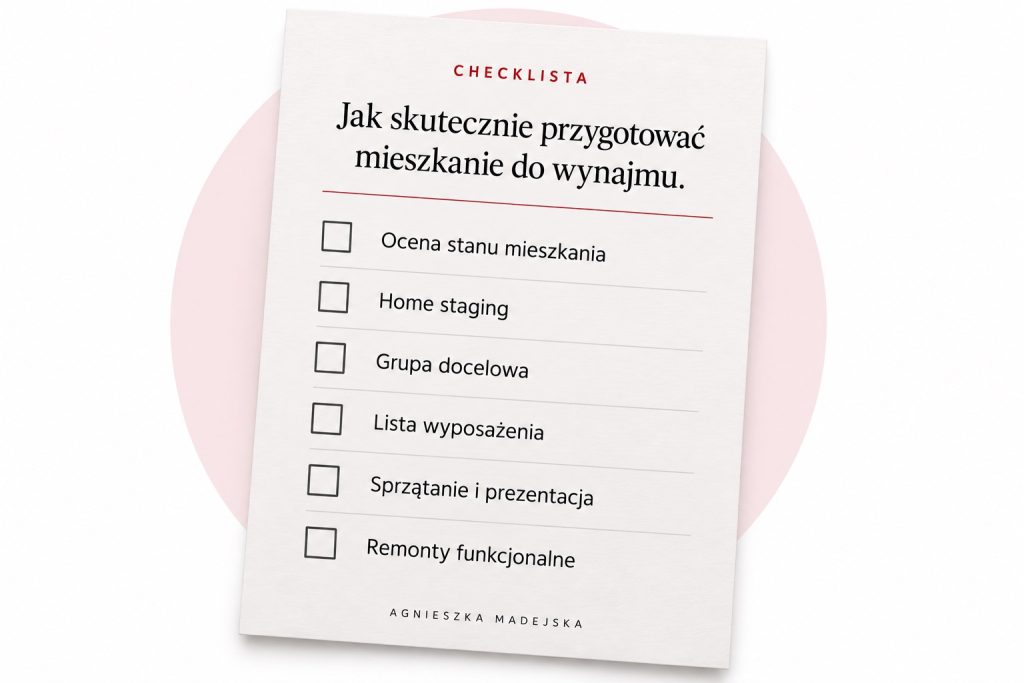 Jak skutecznie przygotować mieszkanie do wynajmu: przykładowa strona z checklistą